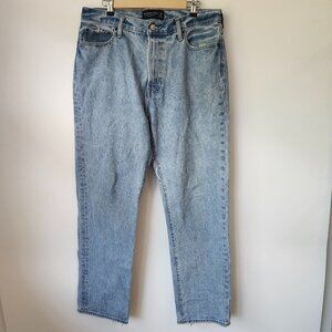 Abercrombie Women's Authentic Rigid Loose Jeans 34W Size 32L